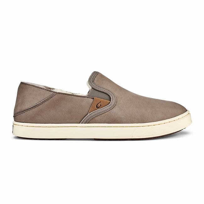 Olukai Women's Pehuea Heu Slip On Shoe - Taupe Grey US076-892